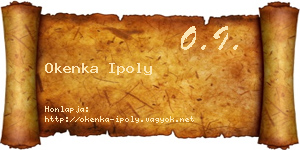 Okenka Ipoly névjegykártya